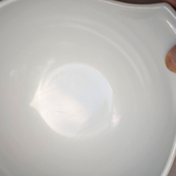 Vintage Pyrex Homestead, 1970s Blue Design Speckled Beige Cinderella Set of 4 - Picture 6 of 11